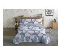 Hosteline Juego de Funda nórdica Circulos Azul Cama de 135 3 Piezas
