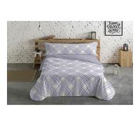 Hosteline Juego de Funda nórdica Lineas Malva Cama de 90 3 Piezas