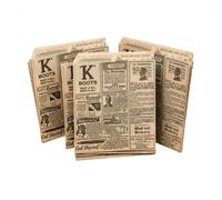 Hostelnovo - 250 Unidades de Bolsas de Papel Kraft Antigrasa - Abierta en 2 lados - 13 x 14 cm - Hamburguesas, Kebab, Papas Fritas, Sandwich - Papel Encerado Alimentos - Patrón Times