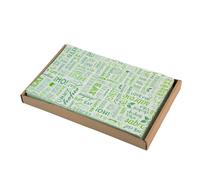 Hostelnovo - 500 Piezas Papel Antigrasa 30 x 20 cm - Hamburguesas, Kebab, Papas Fritas, Sandwich - Papel Encerado Alimentos - Patrón Parole Verde