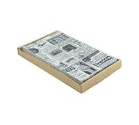 Hostelnovo - 500 Unidades de Papel antigrasa para Envolver Alimentos - Medida única de 32 x 20 cm - Especial para Basket Chips y Cualquier Tipo de Recipiente - Papel de periódico