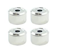 Hostelnovo - Pack 4 Ceniceros de Agua con Tapa - Accesorio para Fumadores Antiolores y Antihumo - Medidas 9 x 7 cm - Portátil e Ideal para Exterior y Terrazas - Acero Inoxidable