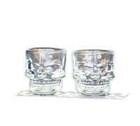 Hostelnovo - Pack 4 chupitos calavera + 2 porta chupitos calavera - Chupitos de 50 ml