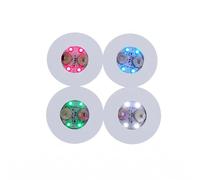 Hostelnovo - Pack 4 Posavasos LED para Botellas - Luces Multicolor para Copas y Licor - Iluminación Decorativa para Fiestas, Bar y Eventos Nocturnos