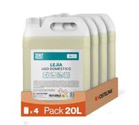 Hostelpak | 4 x 5 l | Lejía Doméstica con 4% de Cloro Activo | Solución de Limpieza Multiusos para Hogar | Uso doméstico