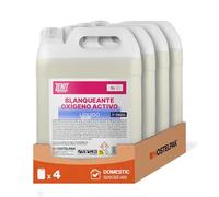Hostelpak | 4 x 5 l | Oxígeno activo líquido Uso doméstico | Blanqueante de ropa | oxigeno activo limpieza