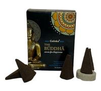 HOSTENATURA Conos Buda GOLOKA The Buddha Conos para la Felicidad - Cajita de 10 Conos de Incienso
