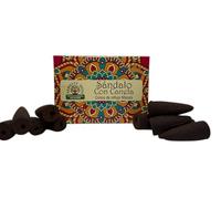 HOSTENATURA Conos de Reflujo Sándalo con Canela Namaste India - 10 Conos de Incienso blackflow
