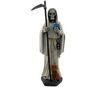 HOSTENATURA Figura Santa Muerte Blanca 30 cm | Estatua Espiritual de Protección, Paz y Purificación | Figura Religiosa Esotérica en Resina