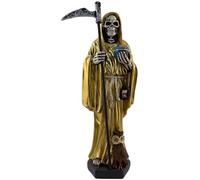 HOSTENATURA Figura Santa Muerte Dorada 20 cm | Estatua Espiritual de Protección, Justicia y Poder | Figura Religiosa Esotérica en Resina