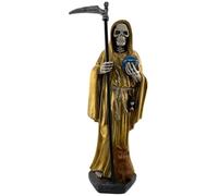 HOSTENATURA Figura Santa Muerte Dorada 30 cm | Estatua Espiritual de Protección, Justicia y Poder | Figura Religiosa Esotérica en Resina