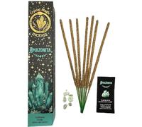HOSTENATURA Incienso Amazonita Hari Darshan Tribal Soul Crystal Magic - 1 cajetilla de 15gr Incienso Orgánico con Minerales