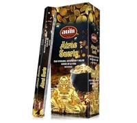 HOSTENATURA Incienso Atrae Suerte AUM Fragrances - Caja de 6 cajitas de Incienso de 20 barritas - Buena Suerte, Satisfacción y Buen Humor