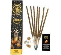 HOSTENATURA Incienso Citrina Hari Darshan Tribal Soul Crystal Magic - 1 cajetilla de 15gr Incienso Orgánico con Minerales