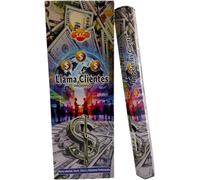 HOSTENATURA Incienso Sac Llama Clientes | Caja de 120 Barritas de Incienso Hexagonal | Aroma Esotérico para Prosperidad y Negocios