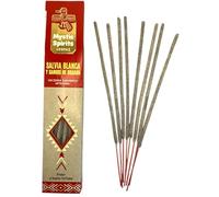 HOSTENATURA Incienso Sahumerio Salvia Blanca y Sangre de Dragón Mystic Spirits Poder y Buena Fortuna - 8 Varillas artesanales