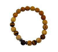 HOSTENATURA Pulsera Palo Santo y Ojo de Tigre 8mm | Limpieza Energética, Protección y Confianza Personal | Pulsera Esotérica Artesanal