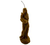 HOSTENATURA | Vela de Miel Diosa de la Fortuna 16x4,8 cm | Vela 100% Cera de Abeja Natural | Ritual para Prosperidad, Abundancia y Buena Suerte | Elaboración Artesanal