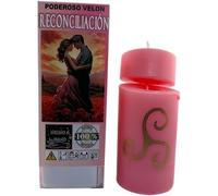HOSTENATURA | Velón de Carga Reconciliación 14x6 cm | Velón Esotérico para Armonía y Reencuentro | Ritual Espiritual para Restaurar Vínculos y Equilibrio Emocional | Elaboración Artesanal