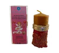 HOSTENATURA Velón Especial San Valentín Pacto de Amor Eterno - Vela Esotérica 14x6cm - Consagración, Vínculo Eterno y Unión Profunda