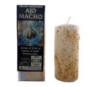 HOSTENATURA | Velón Herbóreo Ajo Macho 14×6 cm | Velón Esotérico para Protección y Limpieza Energética