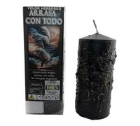 HOSTENATURA | Velón Herbóreo Arrasa con Todo 14x6 cm | Velón Esotérico de Limpieza y Corte Energético | Ritual para Eliminar Magia, Bloqueos y Energías Negativas | Elaboración Artesanal