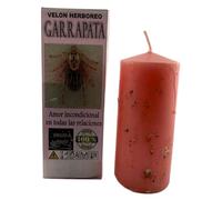 HOSTENATURA | Velón Herbóreo Garrapata 14×6 cm | Velón Esotérico para Amor, Atracción y Armonía en Relaciones