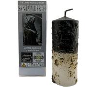 HOSTENATURA Velón Herbóreo Santa Muerte 14 cm | Vela Esotérica de Protección y Defensa Energética | Ritual con Hierbas Naturales | Uso Espiritual