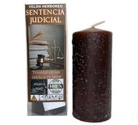 HOSTENATURA Velón Herboreo Sentencia Judicial - Velón Esotérico 14x6cm - Triunfar en un Juicio a su Favor