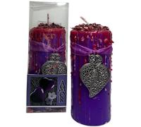 HOSTENATURA Velon Talismán Amor - Velón Esotérico con Amuleto Especial 14x6cm - Pasión, atracción, afecto Verdadero