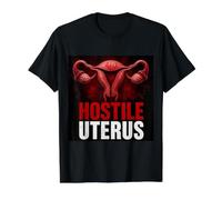 Hostile Uterus Pro Choice Derechos de Las Mujeres Feministas Diversión Enojada Camiseta gráfica económica, Hombre, Negro, XL