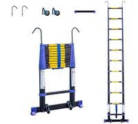 HOSTRÖM Escalera telescópica 3,2m TELESCOVA10+, Aluminio, Plegable, Extensible, Multi-función, Altura de Trabajo máx 4,1m, Ganchos Desmontables, Garantía de 5 años.