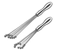 Hosuho Batidor de bolas de acero inoxidable multifuncional mezclador de crema manual herramientas de cocina para hornear 2 piezas (10 pulgadas y 12 pulgadas)