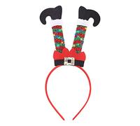 Hosuho Diadema de Navidad con Luces LED y Pierna de Elfo - Fiesta, Disfraces, Suministros de Recuerdos