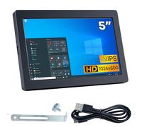 Hosyond Mini Monitor USB de 5 Pulgadas 1024 x 600 IPS para AIDA64 Tipo C, Pantalla Secundaria para PC, Carcasa de computadora, Bricolaje y monitoreo