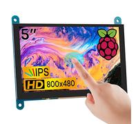 Hosyond Pantalla táctil IPS LCD de 5 pulgadas 800 × 480, pantalla capacitiva, monitor HDMI para Raspberry Pi, BB Black, Windows 10 8 7