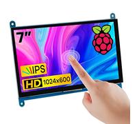 Hosyond Pantalla táctil IPS LCD de 7 pulgadas 1024 × 600, monitor HDMI para Raspberry Pi5/Pi4/Pi3/Zero W, BB negro, Windows 10 8 7