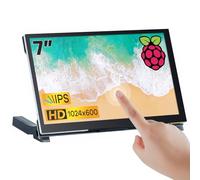 Hosyond Pantalla táctil IPS LCD de 7 pulgadas 1024×600 pantalla capacitiva HDMI para Raspberry Pi5/Pi4/Pi3/Zero 2W, BB negro, ventanas