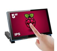 Hosyond Pantalla táctil IPS MIPI DSI de 5 Pulgadas Compatible con Raspberry Pi 4/3, Pantalla capacitiva de 800 x 480 píxeles, Interfaz sin Controlador
