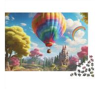 Hot Air Balloon (1) Puzzles Imposible,desafío para Adultos Entretenimiento Creativo 1000 Piezas Obra De Arte De Juego De para Adultos Y Niños 500pcs (52x38cm)