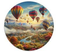 Hot Air Balloon 1000 Piece Science Fiction Jigsaw Puzzle For Adults Challenging Game Stress Relief Puzzle Exercise The Memory of The Brain for Men, Women, Elders, Seniors 1000pcs (67.5x67.5cm)