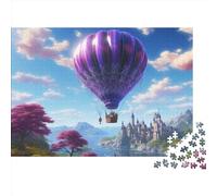 Hot Air Balloon (3) Puzzles Entretenimiento Creativo 1000 Piezas Obra De Arte De Juego De para Adultos Y Niños 300pcs (40x28cm)