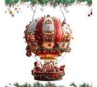 Hot Air Balloon Acrylic Ornament - 2d Flat Sun, Catcher for Christmas Home Decoration Whimsical Fantasy Acrylic Hanging, Decor for Garden Yard Living Room | Bedroom Dorm Housewarming Gift