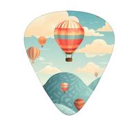 Hot Air Balloon - Paletas de guitarra, bajo, guitarra eléctrica o Hawaii de cuatro cuerdas (12 paquetes, finas, medianas, pesadas)