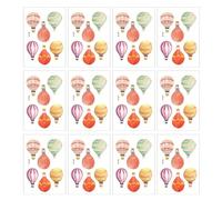Hot Air Balloon Wall Stickers - Nursery Wall Decor, 12PCS Watercolor Wall-Stickers, Removable Adhesive Window Decor for Door, Fridge, Nursery Bedroom Living Room Apartment Office Coffee Shop