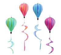Hot Air Balloon Wind Spinners, Set of 4 Decorative Windsocks, 10,6 pulgadas Colorful Outdoor Ornaments for Garden, Patio, Tree, Fences, Yard, Wedding, Camping, Holiday