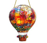Hot Air Balloon Window Decorations - Decoración de pared acrílica, decoración de colores, decoración de interiores, decoración colgante para interior y exterior, 20 x 15 x 1 cm, colgante de Sun