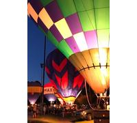Hot Air Balloons at Night Gratitude Journal: colorful (6 x 9) lined 100 lined premium pages notebook