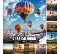 Hot Air Balloons Calendar 2026: A floating year above landscapes filled with color and wonder