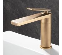 Hot and Cold Antique Copper Basin Faucet Bathroom Counter Basin Hot and Cold splashproof Faucet, Antique Low Model
